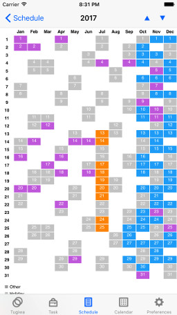 Annual Schedule